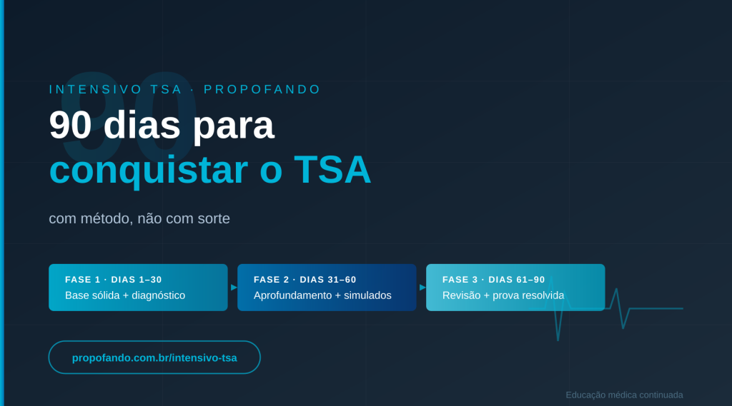 3 fases para estudar em 90 dias pra a prova do TSA