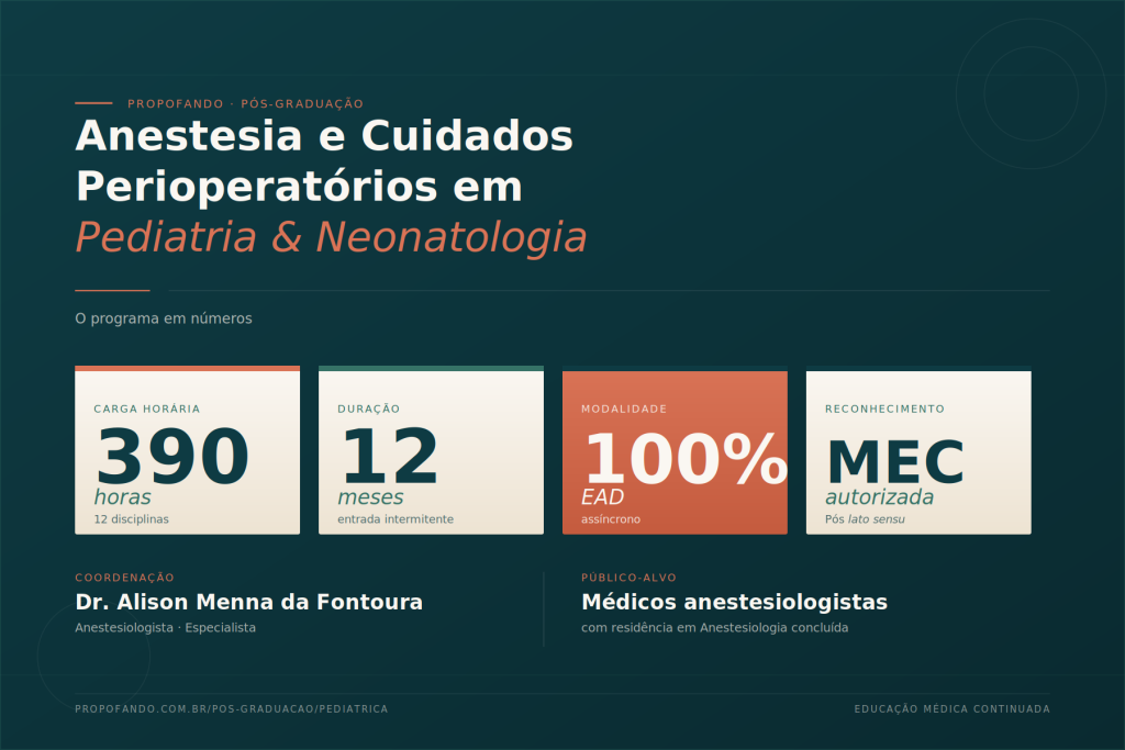 imagem sobre anestesia pediátrica e cuidados perioperatórios em pediatria & neonatologia